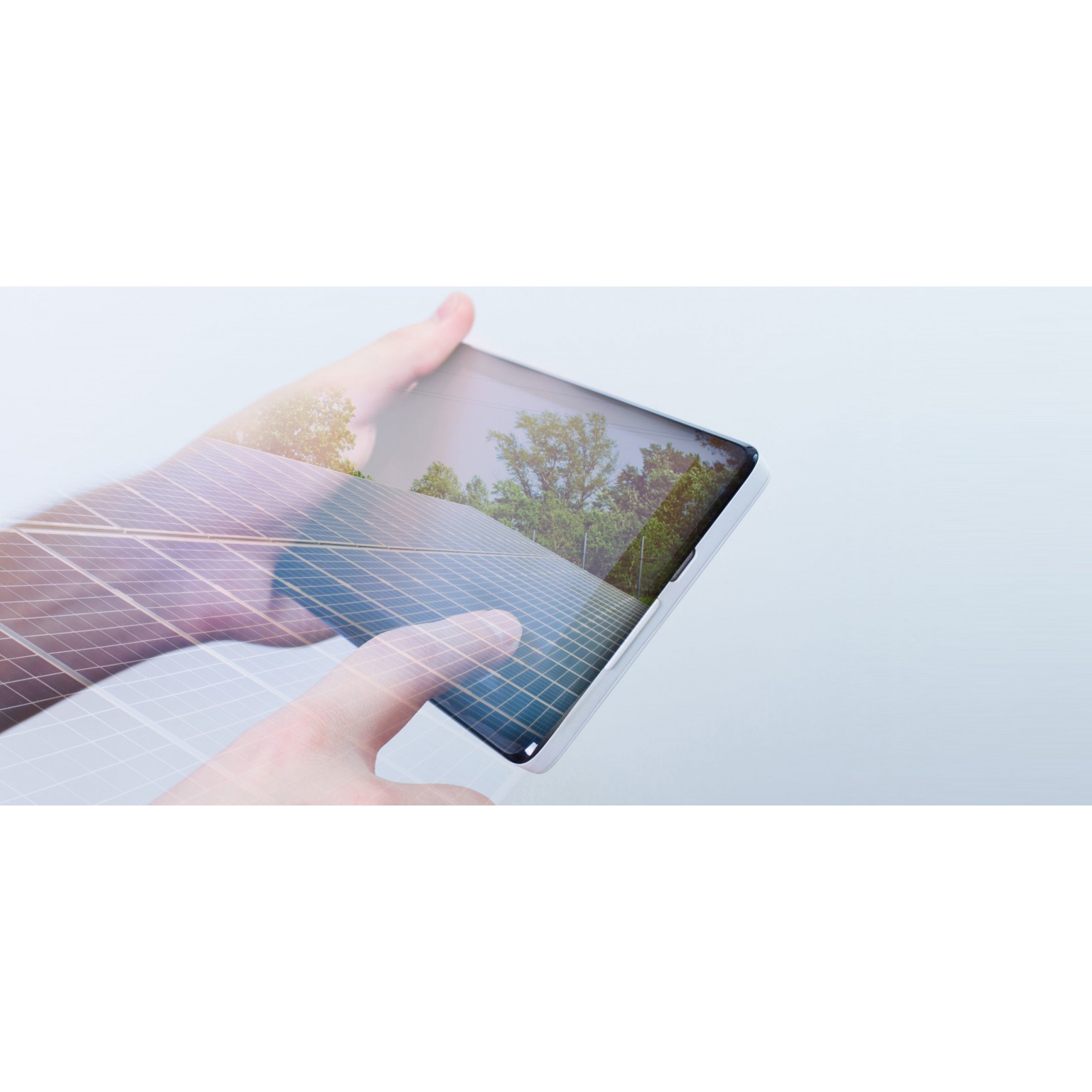 double-exposure-hand-holding-digital-tablet-solar-panels-on-screen1